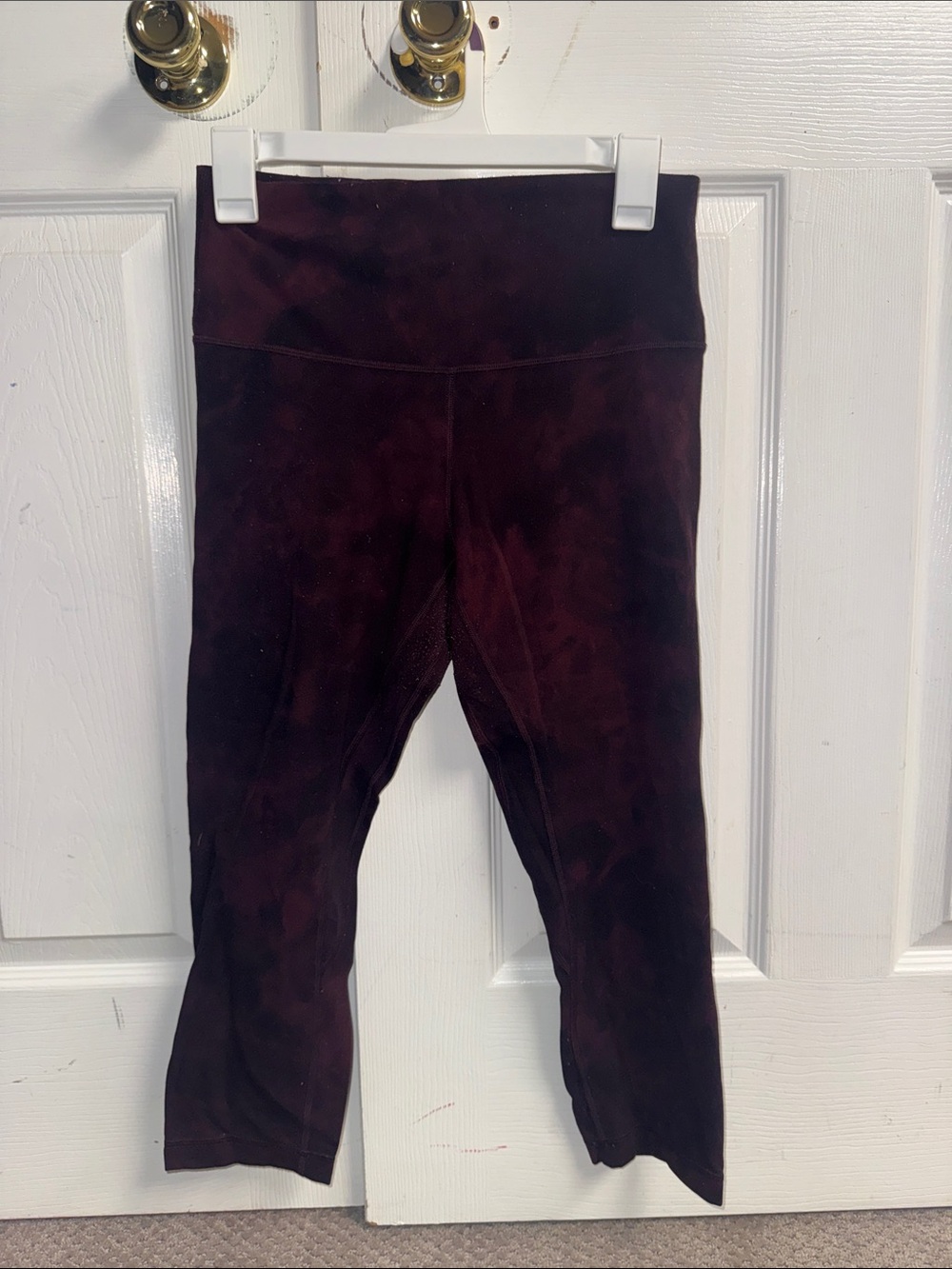 Lululemon Size 8 High-Waist Athletic Leggings in Deep Burgundy